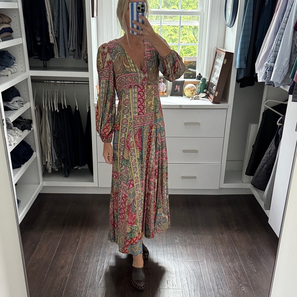 Boden Multicolor Bohemian Maxi Dress 4 NWT